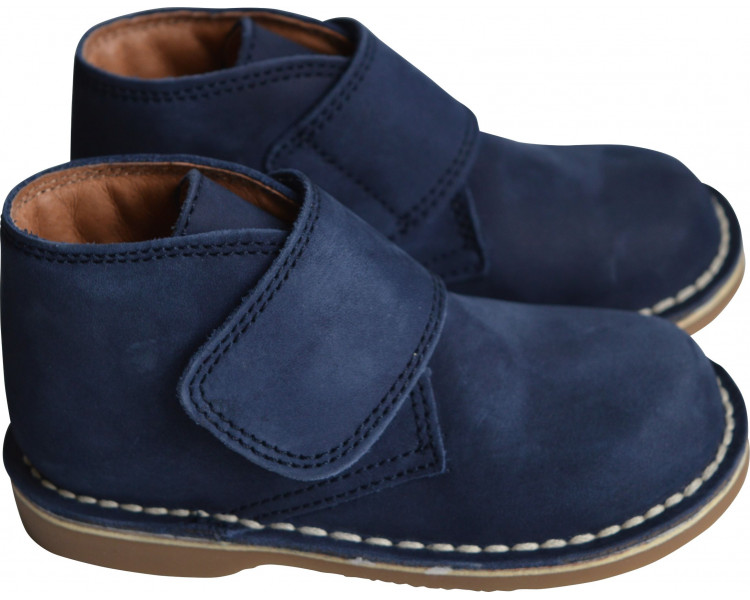 Chaussures garçon SCRATCH derbies Médéric - nubuck bleu NAVY