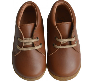 Chaussures Bottillons Lucien lacets - cuir COGNAC