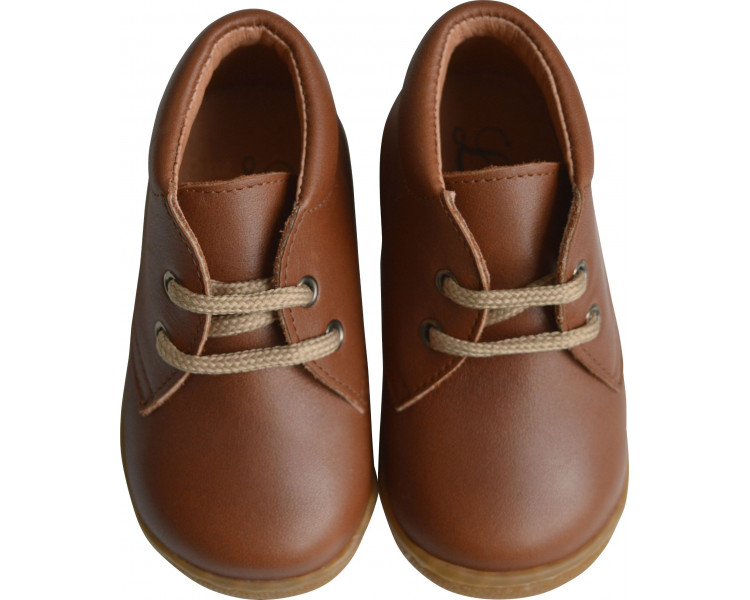 Chaussures Bottillons Lucien lacets - cuir COGNAC