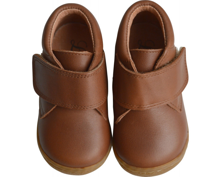 Lucien souples VELCRO t18 à 26- cuir COGNAC Lucien souples VELCRO t18 à 26- cuir COGNAC