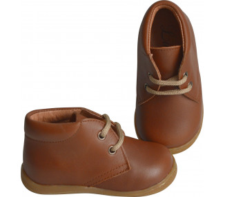 Chaussures Bottillons Lucien lacets - cuir COGNAC