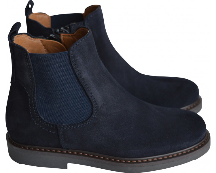 Boots bottines RESISTANTES élastique - nubuck BLEU MARINE