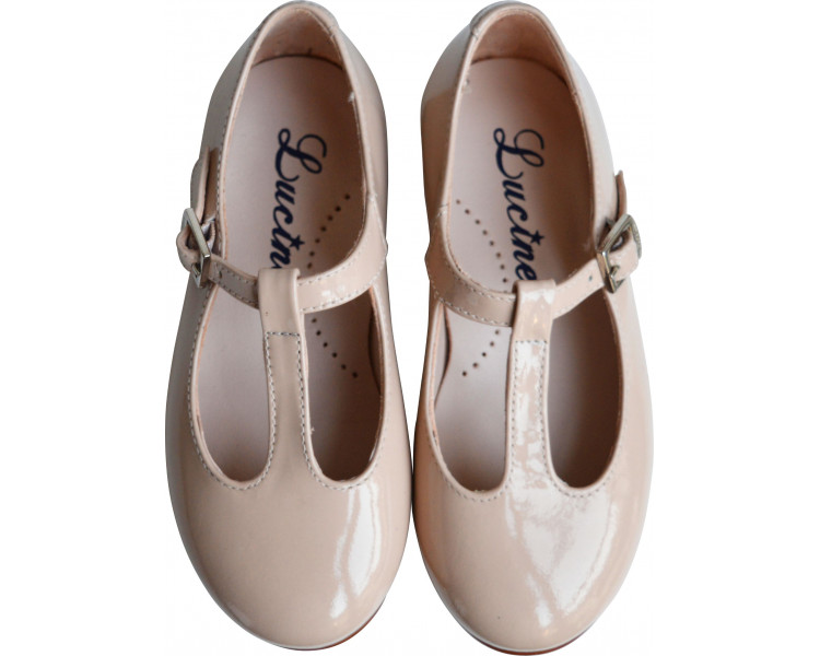 Chaussures fille Salomé à boucle Chloé - cuir vernis ROSE nude Chaussures fille Salomé à boucle Chloé - cuir vernis ROSE nude