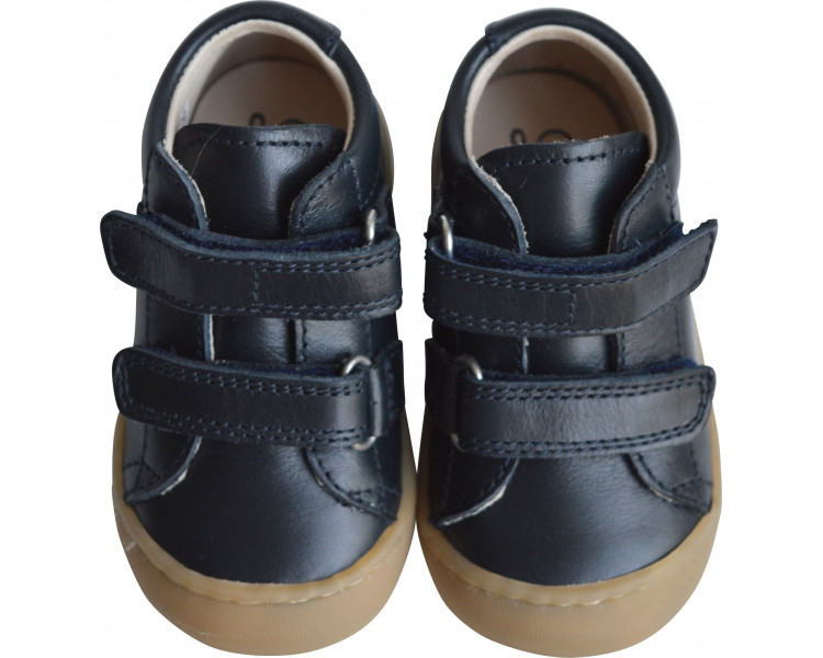 Chaussures bébé SCRATCH SOUPLES Max - cuir MARINE