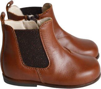 Boots bébé fille cuir souple et antidérapantes