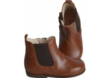 Boots Bottines SOUPLES elastique cuir COGNAC Chaussures Lucine