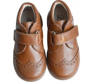 Chaussures en cuir à scratchs de qualité pour bébés et enfants filles et garçons