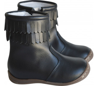 Bottines Azylis SOUPLES - CUIR bleu MARINE