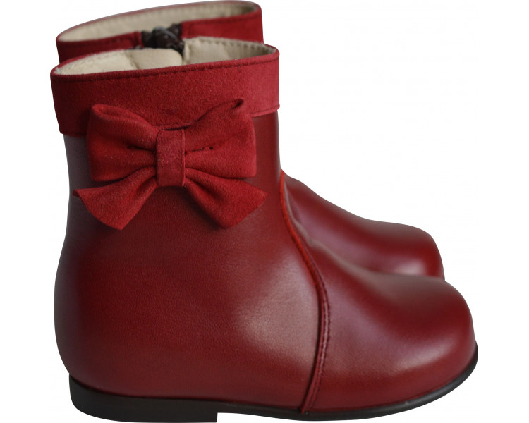 Bottines Boots Héloïse - cuir ROUGE