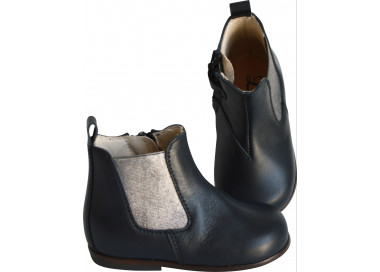 Boots souples pour fille en cuir doublé cuir