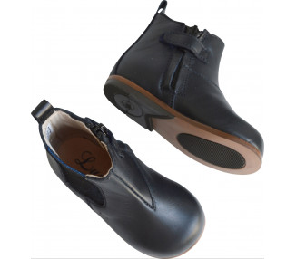 Bottines bébé fille en cuir souple et confortable