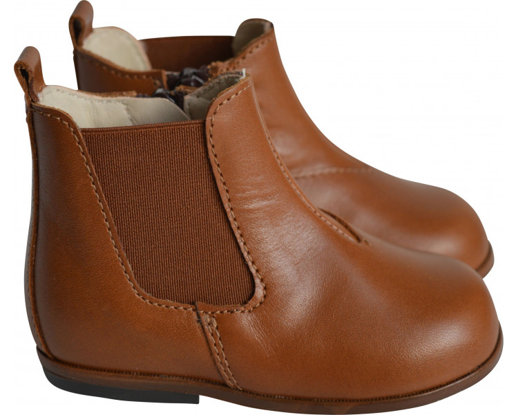 Boots Bottines SOUPLES élastique - cuir CAMEL