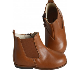 Boots Bottines SOUPLES élastique - cuir CAMEL