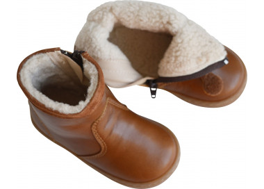 Chaussures fourrées laine douce, chaude et confortable pour filles et garçons