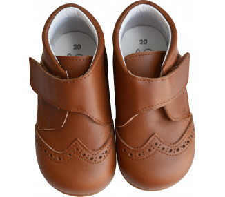 Chaussures Bottillons SCRATCH SOUPLES bébé Azylis - cuir CAMEL