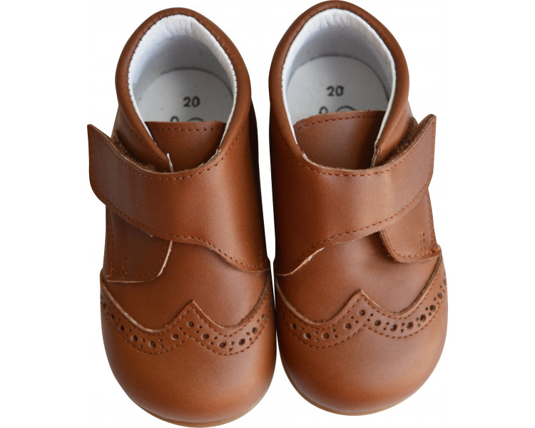 Chaussures Bottillons SCRATCH SOUPLES bébé Azylis - cuir CAMEL Chaussures Bottillons SCRATCH SOUPLES bébé Azylis - cuir CAMEL