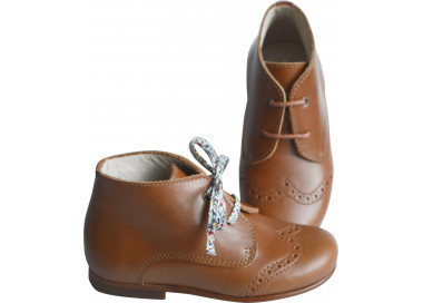 Chaussures montantes à lacets pour enfants en cuir confortable