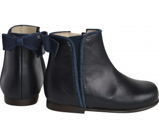 Bottines Boots fille Albertine - cuir MARINE