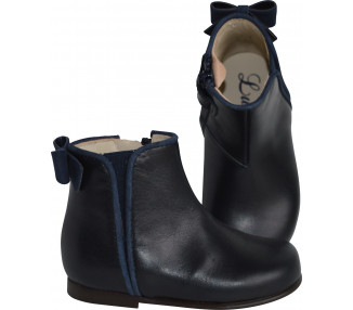 Bottines Boots fille Albertine - cuir MARINE