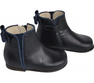 Bottines Boots fille Albertine - cuir MARINE