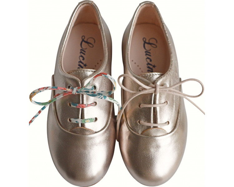 Chaussures derbies à lacets fille Capucine - cuir Or doux