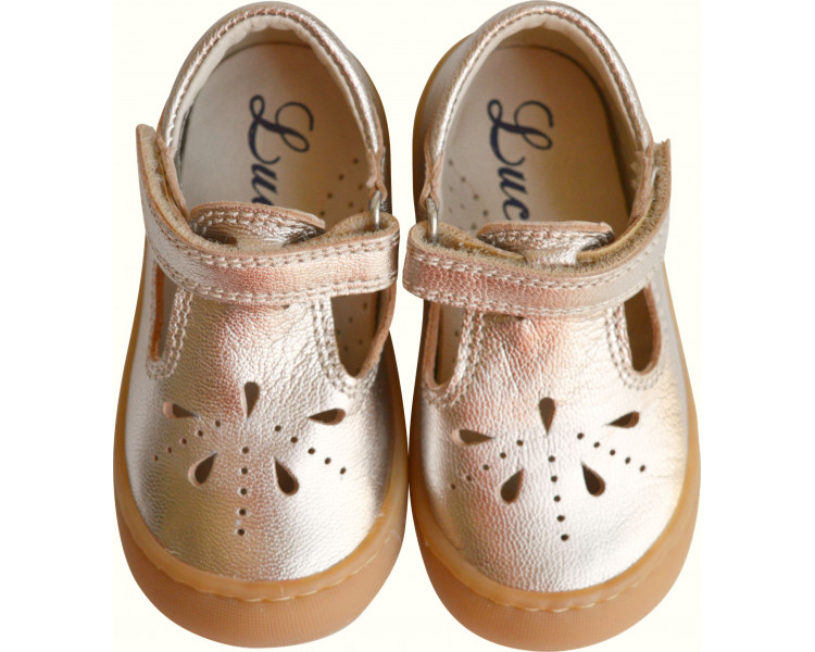 Chaussures Bébé Salomé SCRATCH SOUPLES Max perfo - cuir OR doux