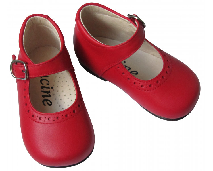 Chaussures Babies Charles IX Alice à boucle - cuir ROUGE vif Chaussures Babies Charles IX Alice à boucle - cuir ROUGE vif