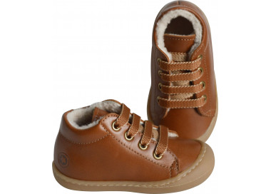 Chaussures bébé doublées laine de mouton naturelle
