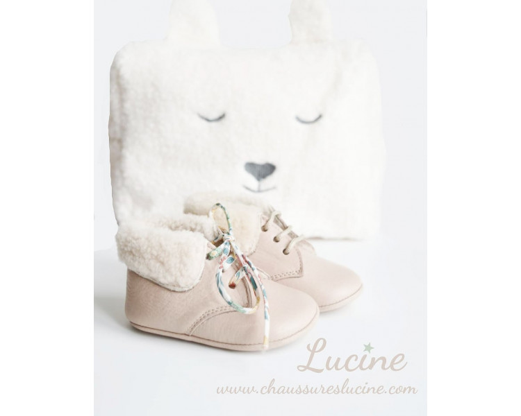 chaussons souples fourrés bébé