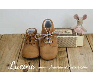 Chaussures Bottillons SOUPLES Azylis épurés- nubuck CAMEL