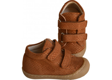 Chaussures en cuir souple à scratchs cuir irisé