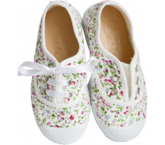 BLANC Toiles lacets et lastiques Chaussures Lucine