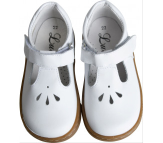 Chaussures enfants à scratch en cuir souple