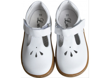 Chaussures enfants à scratch en cuir souple