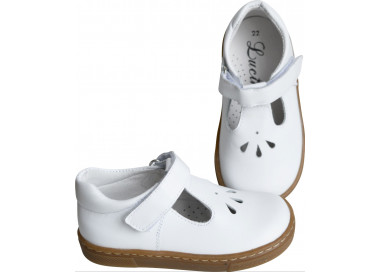 Chaussures Salomé à scratch pour enfant en cuir