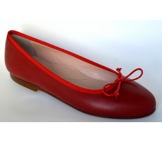 Ballerines - cuir ROUGE CERISE