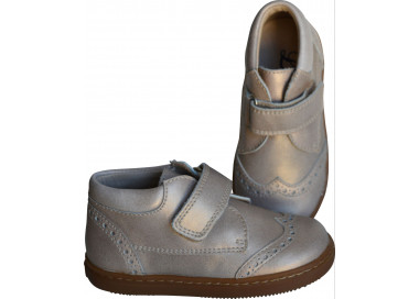 Chaussures à scratchs en cuir pour bébé et enfant fille