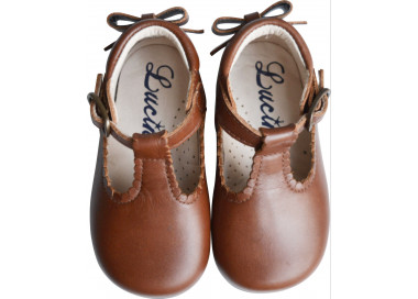 Chaussures pour bébé fille en cuir doublées cuir