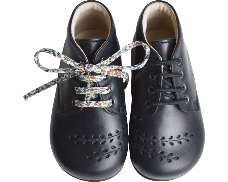 Chaussures Bottillons Isis lacets - cuir MARINE