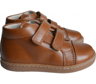 Chaussures sneakers montantes Manu SCRATCH - cuir CAMEL