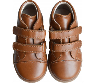 Chaussures sneakers montantes Manu SCRATCH - cuir CAMEL