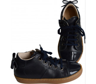 Sneakers ZIP - cuir bleu MARINE