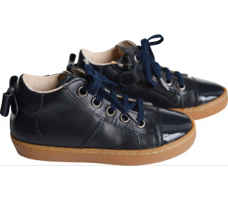 Sneakers ZIP - cuir bleu MARINE