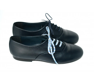 Chaussures derbies à lacets fille Capucine - cuir BLEU MARINE