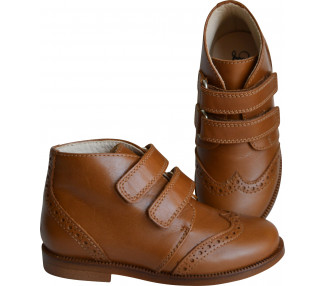 Boots bottines SCRATCH RESISTANTES fille - cuir camel