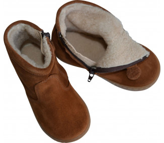 Bottines pour bébes et enfants filles et garçons et entièrement fourrées laine douce naturelle