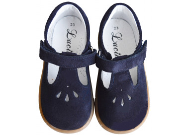 Chaussures mixtes Salomé à scratch en nubuck résistant