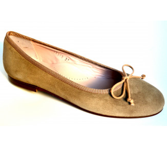 Ballerines en NUBUCK TAUPE T38,T41