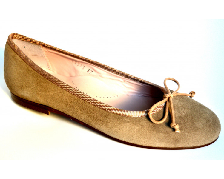 Ballerines en NUBUCK TAUPE T38,T41