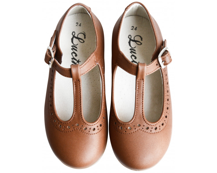 Chaussures fille Salomé SOUPLE Flexine - cuir CAMEL